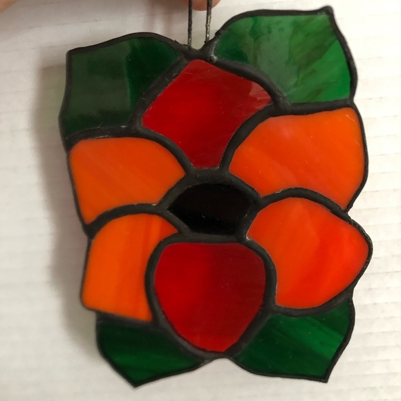 Vibrant Stained Glass Flower Suncatcher - Picture 10 of 11